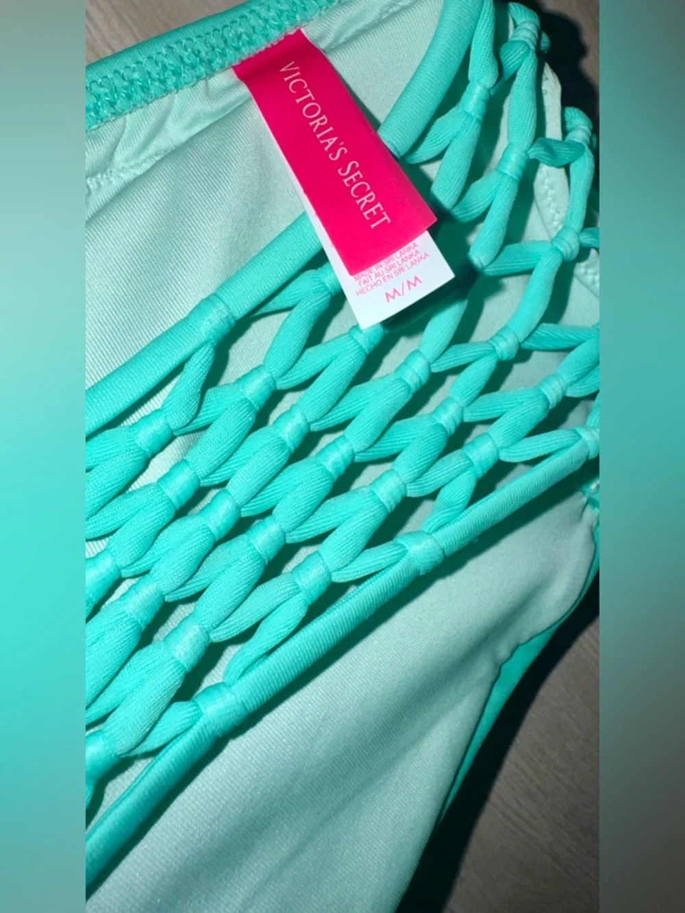 VS Mint Green Bandeau Lace-Up Bikini ➕ FREE addition top! (size S/M/L) - Picture 10 of 16
